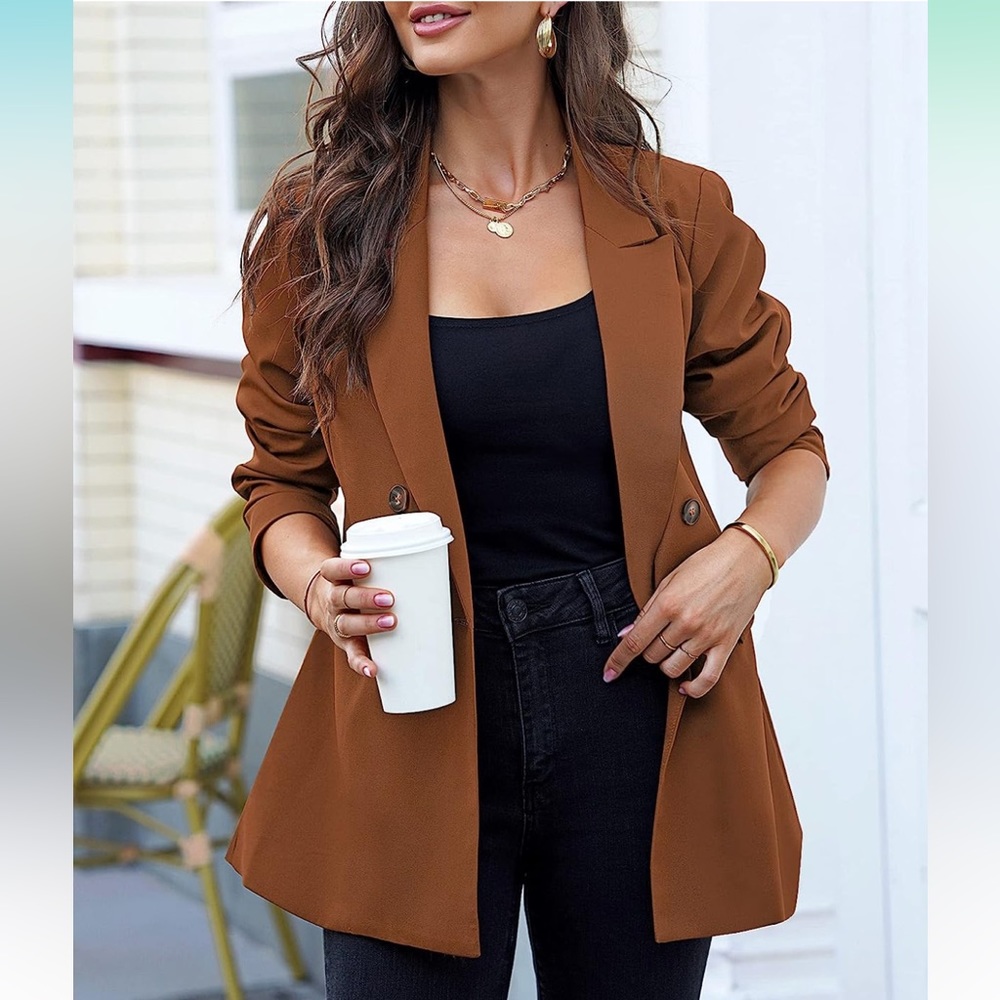 The perfect oversized blazer chestnut brown